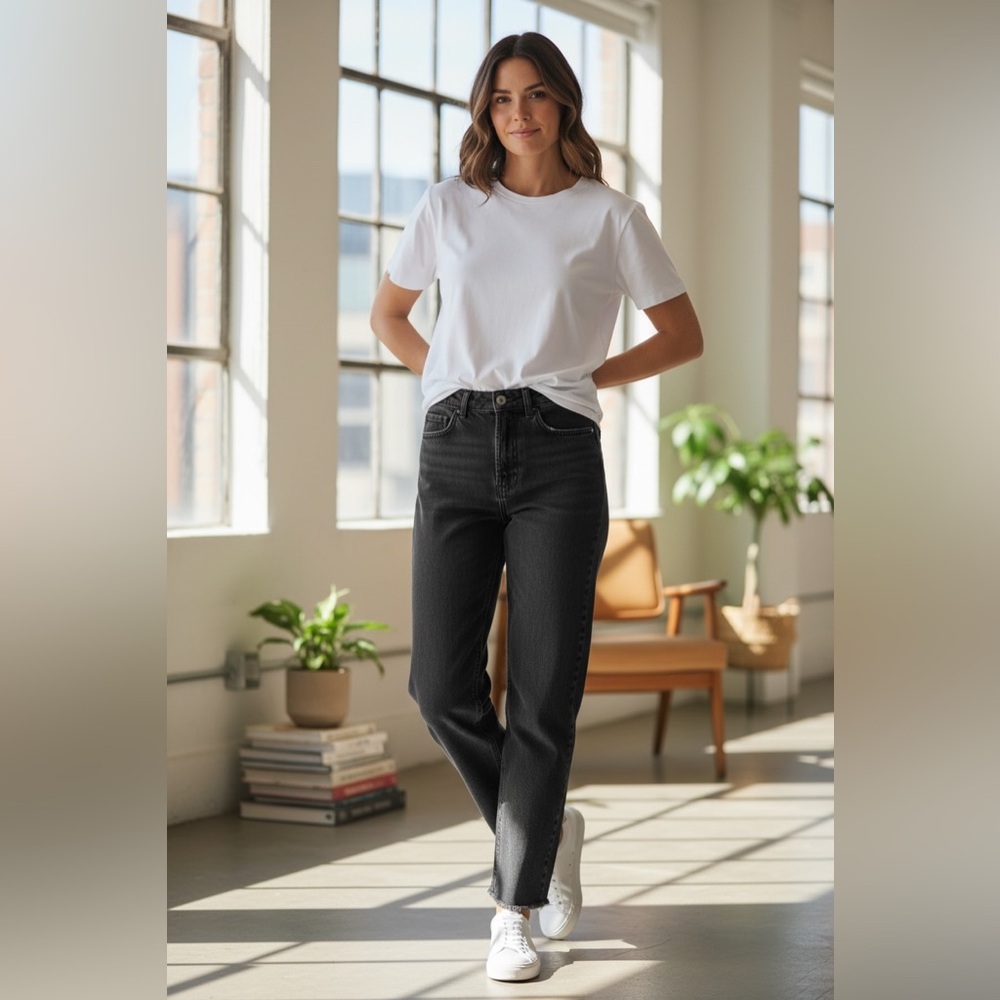 BDG Urban Outfitters Mom Jeans Womens 25 Faded Black 100% Cotton